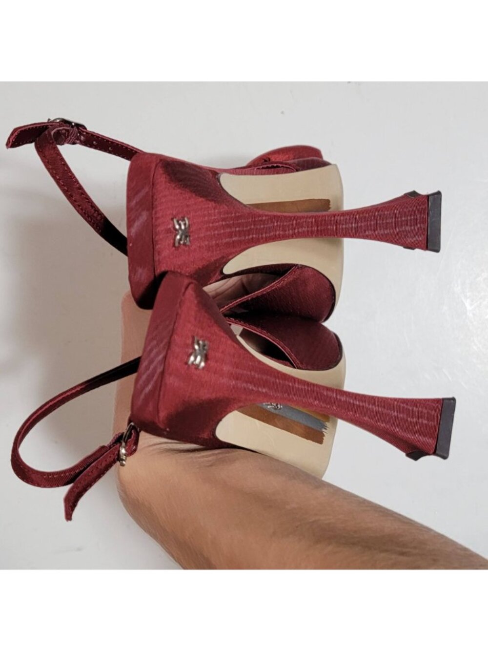 NEW Sam Edelman Onia Slingback Heels Romantic Feminine Formal Red Womens 9 - Picture 7 of 9
